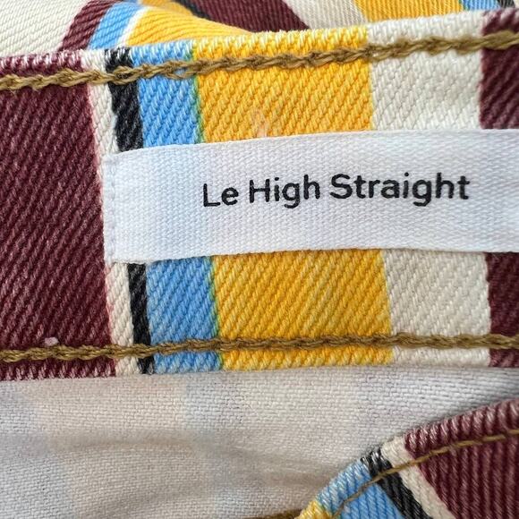 Frame Women's Le High Straight Jeans Size 28 (6) Painterly Stripe Streetwear - Picture 11 of 14